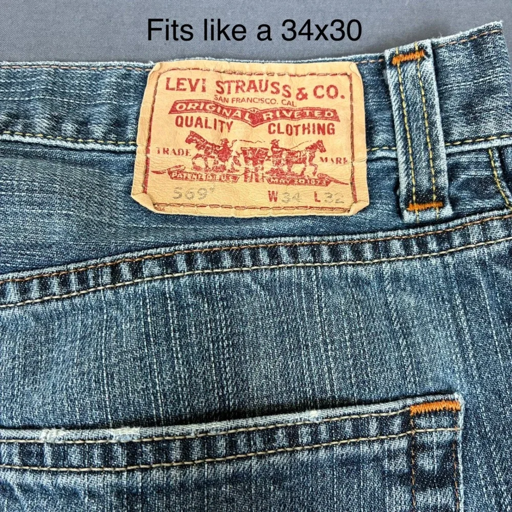Y2K Levi's 569 Loose Straight Fit Jeans Men's Size 34x30 Baggy